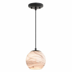 Milano Matte Black Mini-Pendant Light by Vaxcel Lighting