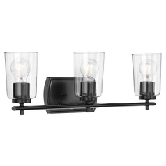 Adley Black 3-Light Bathroom Light by Progress Lighting