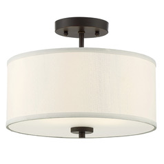 13-Inch Wide Semi-Flush Mount in Oil Rubbed Bronze by Meridian