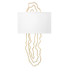 Corbett Lighting 5th Avenue Vintage Gold Leaf LED Sconce