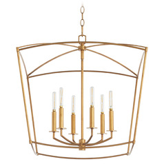 Mantle Gold Leaf Pendant by Quorum Lighting