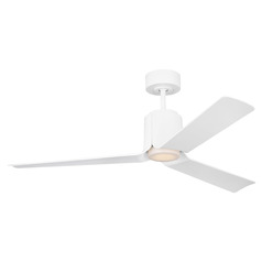 Peel 52-Inch LED Smart Fan in Matte White by VC Fan Collection