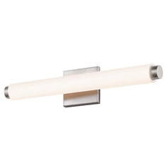Tubo Satin Nickel LED Bathroom Light by Sonneman Lighting