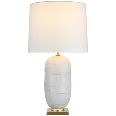 Thomas OBrien Incasso Lamp in Plaster White by Visual Comfort Signature