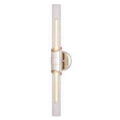 Webster Polished Nickel Bathroom Light by Vaxcel Lighting