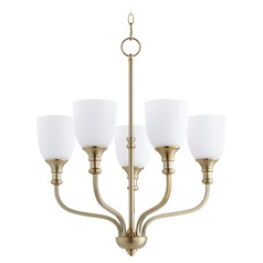 Richmond Aged Brass Chandelier by Quorum Lighting