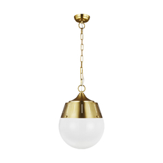 Thomas OBrien Arlett Burnished Brass Pendant by Visual Comfort Studio