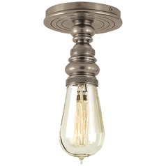 E.F. Chapman Boston Flush Mount in Antique Nickel by Visual Comfort Signature