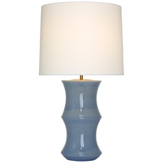 Aerin Marella Table Lamp in Polar Blue Crackle by Visual Comfort Signature