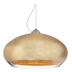 Besa Lighting Brio Satin Nickel Pendant Light with Oblong Shade