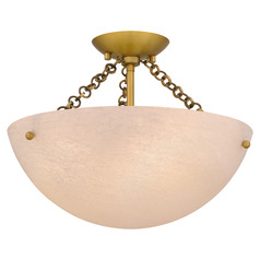 Quoizel Lighting Baylor Brushed Gold Semi-Flushmount Light