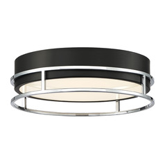 Grafice 14-Inch LED Flush Mount in Black & Chrome by Eurofase Lighting