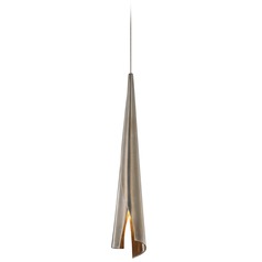 Kelly Wearstler Piel Wrapped Pendant in Pewter by Visual Comfort Signature