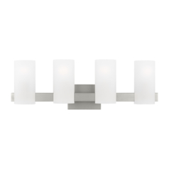 Rhode 4-Light Vanity Light in Brushed Steel by Visual Comfort Studio