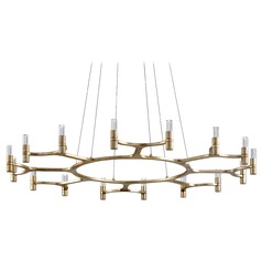 Nexus Silver Leaf LED Chandelier by Corbett Lighting