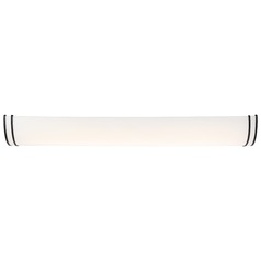 Glamour Black LED Vertical Bathroom Light by Nuvo Lighting
