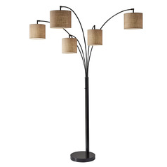 Adesso Home Trinity Antique Bronze Arc Lamp with Drum Shade