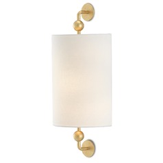 Currey and Company Tavey Gold Leaf Sconce