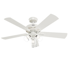 Hunter Fan Company Crestfield Fresh White LED Ceiling Fan with Light