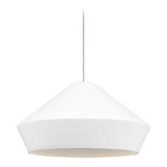 Brummel Kable Lite Pendant in Nickel & White by Visual Comfort Modern