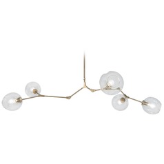 Fairfax Brushed Brass Chandelier by Avenue Lighting