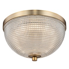 Portland 10-Inch LED Flush Mount in Winter Brass by Kalco Lighting