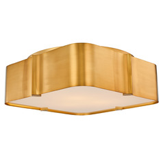 Kalco Lighting Lotus Winter Brass Flushmount Light