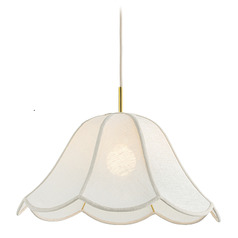 Mitzi By Hudson Valley Dara Aged Brass Pendant Light with Scalloped Shade