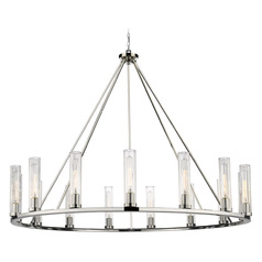 Beau Polished Nickel Chandelier by Z-Lite