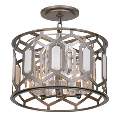 Hexly 3-Lt Convertible Semi-Flush in Bronze & Silver by Minka Lavery