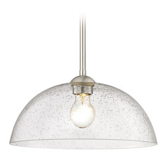 Gala Fuse Pendant in Satin Nickel with Dome Glass by Design Classics