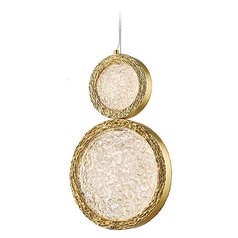 Bottega 16-Inch High Polished Brass LED Pendant by Avenue Lighting