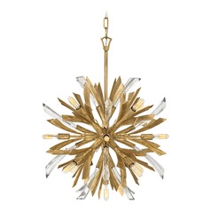 Vida 22-Inch Wide Medium Orb Pendant in Burnished Gold by Fredrick Ramond