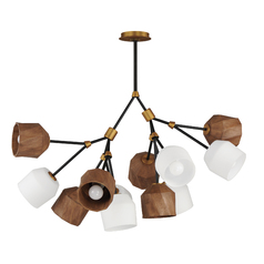 Akimbo 12-Light LED Chandelier in Bronze & Brass by Maxim Lighting