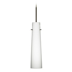 Besa Lighting Camino Bronze Mini-Pendant Light with Cylindrical Shade