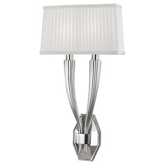 Erie 2-Light Sconce in Polished Nickel by Hudson Valley Lighting