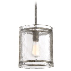 Fortress Pendant in Mottled Silver by Quoizel Lighting