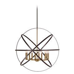 Cavallo Hammered Bronze & Olde Brass Pendant by Z-Lite