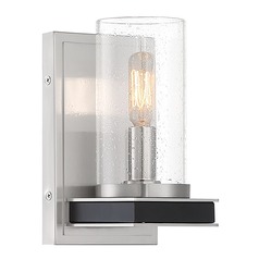 Cole's Crossing Coal with Brushed Nickel Sconce by Minka Lavery