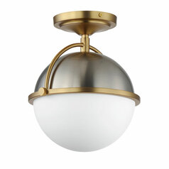 Duke Semi-Flush Mount in Satin Nickel & Satin Brass by Maxim Lighting
