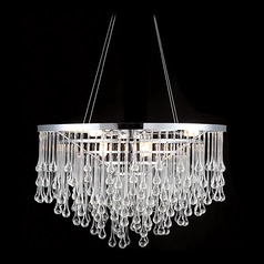 Hollywood Blvd. 18-Inch Chandelier in Polished Nickel by Avenue Lighting