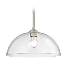 Gala Fuse Pendant in Satin Nickel with Dome Glass by Design Classics