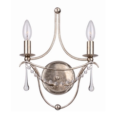 Sconce Wall Light in Antique Sliver Finish