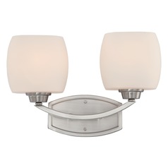 Helium Brushed Nickel Bathroom Light by Nuvo Lighting