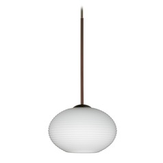 Besa Lighting Lasso Bronze Mini-Pendant Light with Globe Shade
