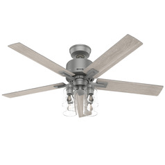 Hunter Fan Company Techne Matte Silver LED Ceiling Fan with Light