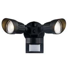 Outdoor LED 3000K Motion Security Light in Black by Design Classics