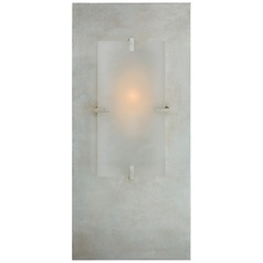 Aerin Dominica Rectangle Sconce in Silver Leaf by Visual Comfort Signature
