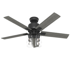 Hunter Fan Company Techne Matte Black LED Ceiling Fan with Light