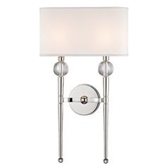 Rockland Double Sconce in Polished Nickel by Hudson Valley Lighting